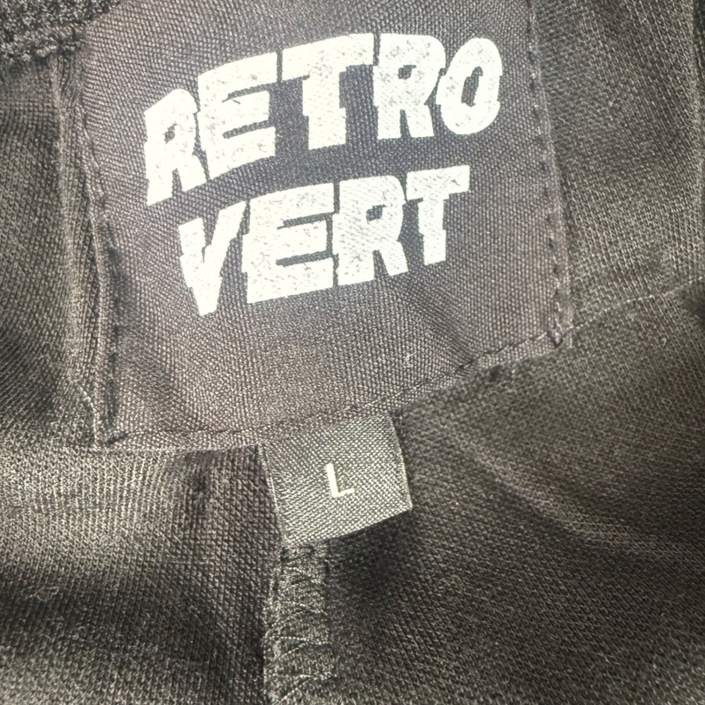 Retrovert Track Pants‎ Mens Large Black Techwear Gorpcore Streetwear Jogger - Picture 3 of 11